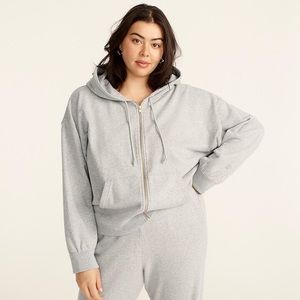 NWT J. Crew university terry zip-up hoodie